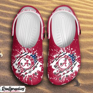 alabama-crimson-tide-american-flag-crocs-shoes-alabama-crimson-tide-gear