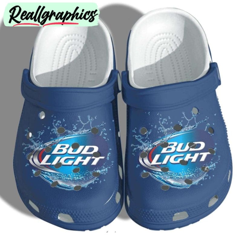 silly bud light crocband clog shoes for beer lovers