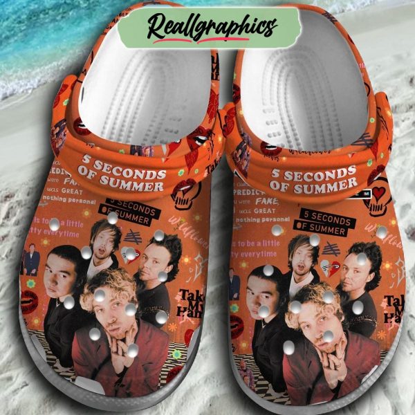 5 seconds of summer take my hand 3d printed classic crocs