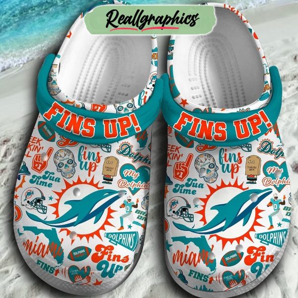 miami dolphins fins up tyreek freakin' hill 3d printed classic crocs, miami dolphins gear