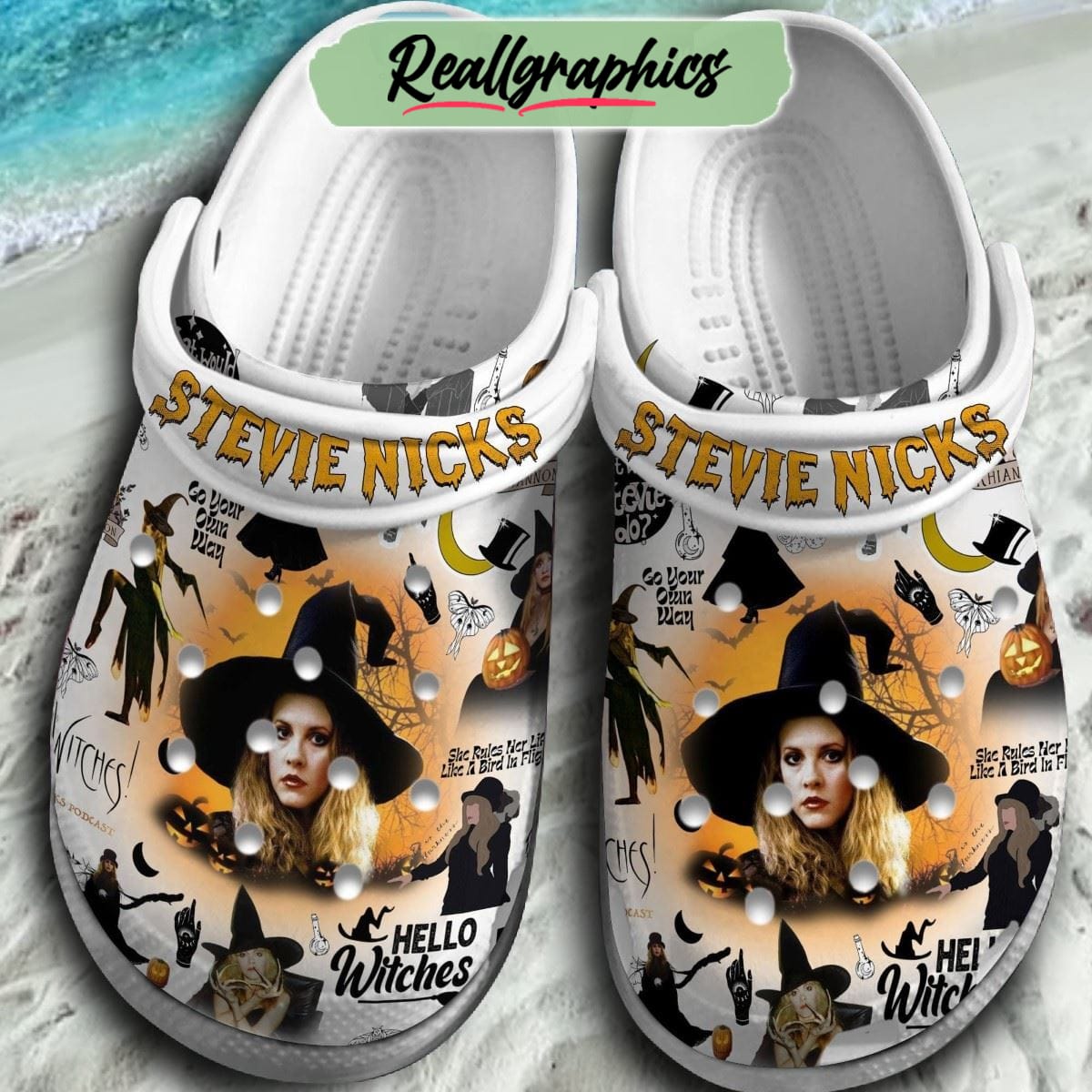stevie nicks hello witches halloween 3d printed classic crocs