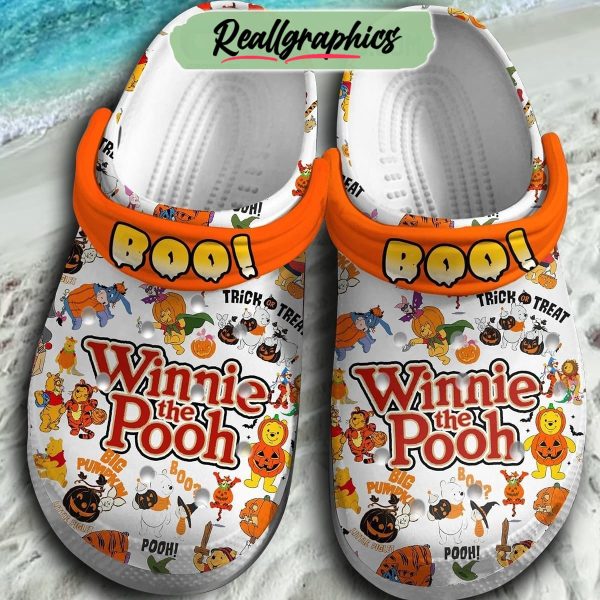winnie the pooh trick or treat big pumpkin 3d printed classic crocs