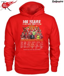 146 years 1878 - 2024 manchester united thank you for the memories unisex shirt