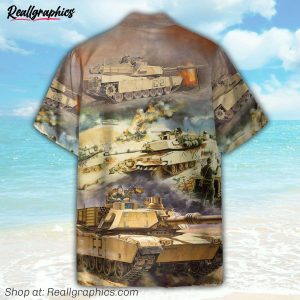 abrams tank button's up shirts, hawaiian shirt