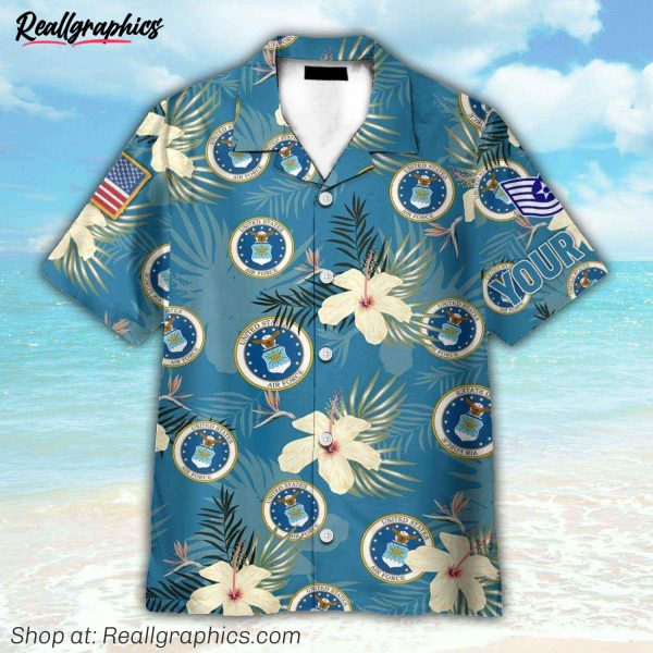 air force military veteran hawaiian shirt
