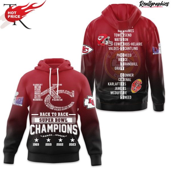 back to back super bowl champions 1969 2019 2022 2023 nfl kansas city chiefs gradient hoodie
