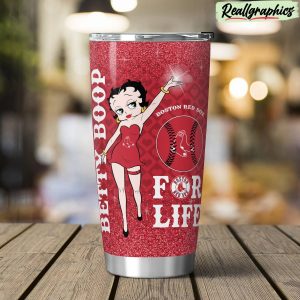 boston red sox & betty boop stainless steel tumbler