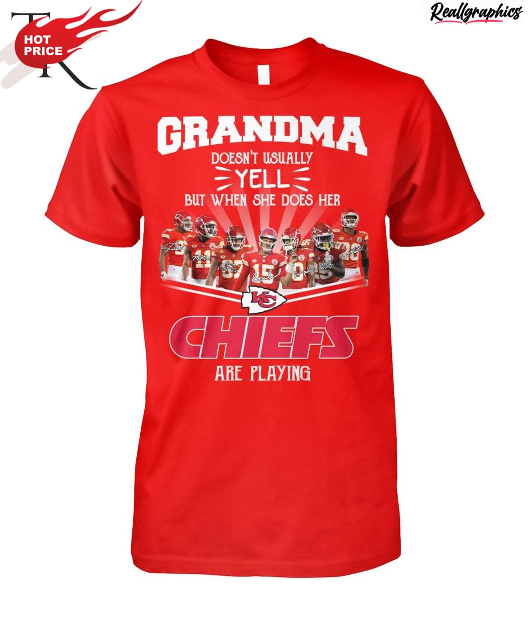 grandma's passionate chiefs fan unisex shirt