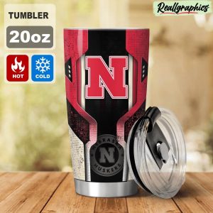 nebraska cornhuskers 3d travel stainless steel tumbler