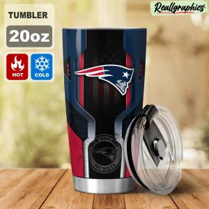 new england patriots 3d travel stainless steel tumbler