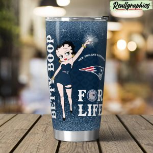 new england patriots & betty boop stainless steel tumbler