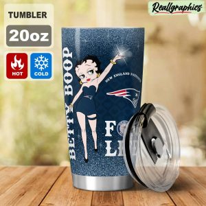new england patriots & betty boop stainless steel tumbler