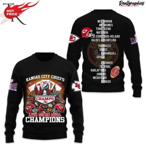 nfl kansas city chiefs super bowl lviii champions black hoodie