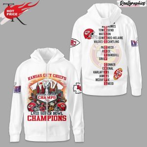 nfl kansas city chiefs super bowl lviii champions white hoodie