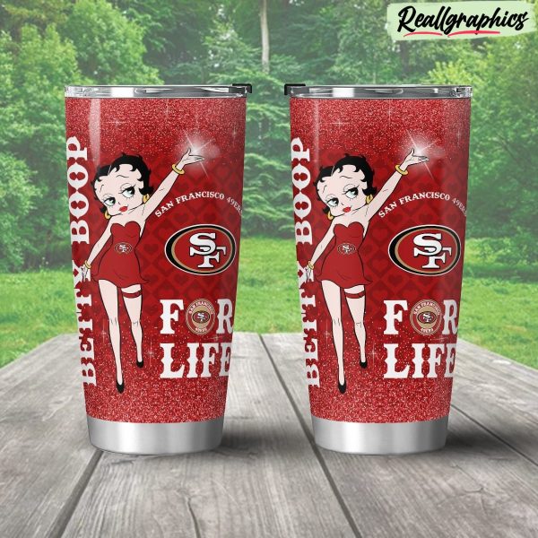 san francisco 49ers & betty boop stainless steel tumbler