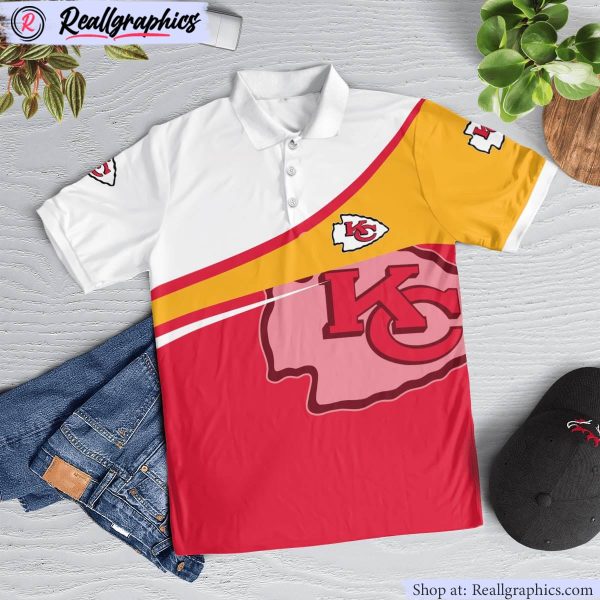 kansas city chiefs comprehensive charm polo shirt, chiefs gifts for fans