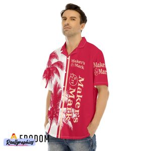 maker's mark tropical coconut trees hawaiian shirt