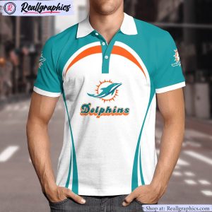 miami dolphins curve casual polo shirt, miami dolphins fan shirt