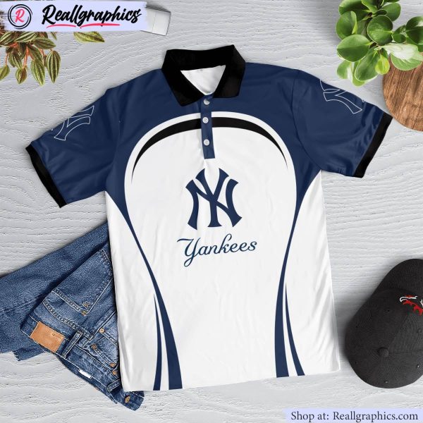 new york yankees curve casual polo shirt, new york yankees apparel