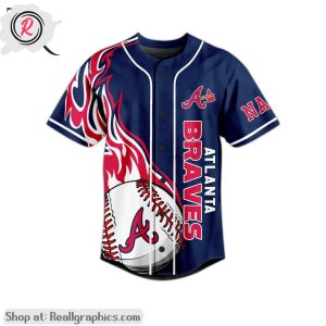 atlanta braves for the a custom baseball jersey shirt style
