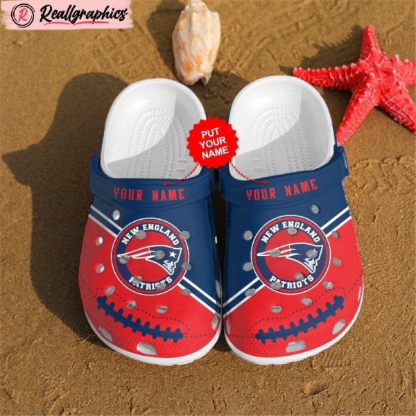 new england patriots personalized custom for nfl fans clog shoes, patriots gear