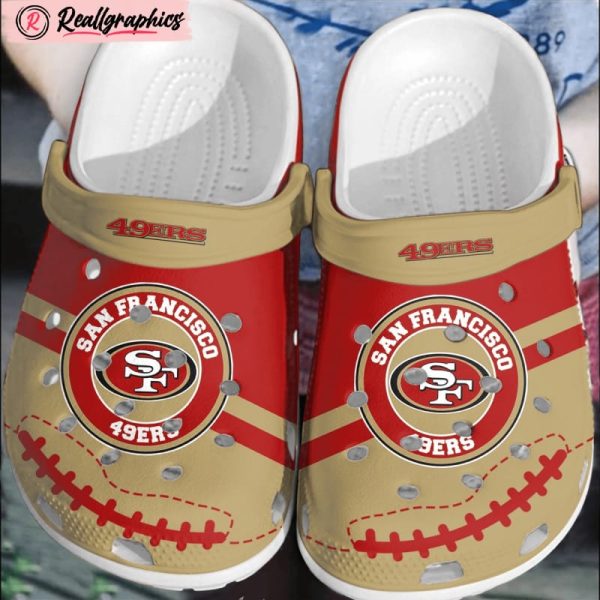 nfl san francisco 49ers crocscrocband clogs shoes comfortable for men women, 49ers team gifts