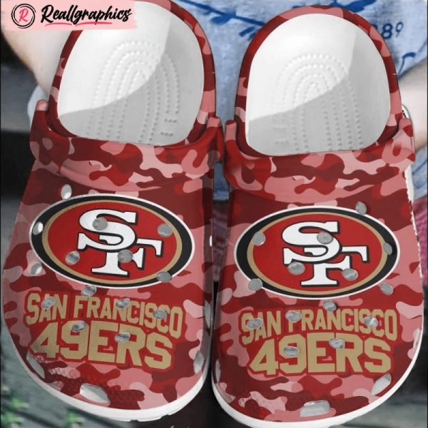 nfl san francisco 49ers crocscrocband comfortable clogs shoes for men women, 49ers merch