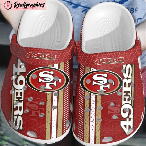 nfl san francisco 49ers crocscrocband shoes clogs comfortable for men women, san francisco 49ers merchandise